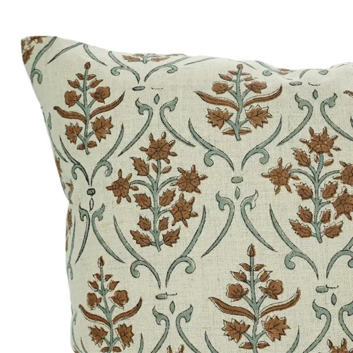 Artisan Hand Made Block Printed Pure Linen Pillow Cover - Vishal Pushp