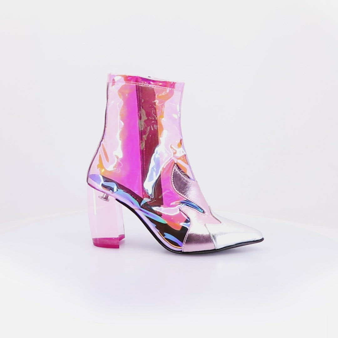 Stylish Pink PVC Booties Tour
