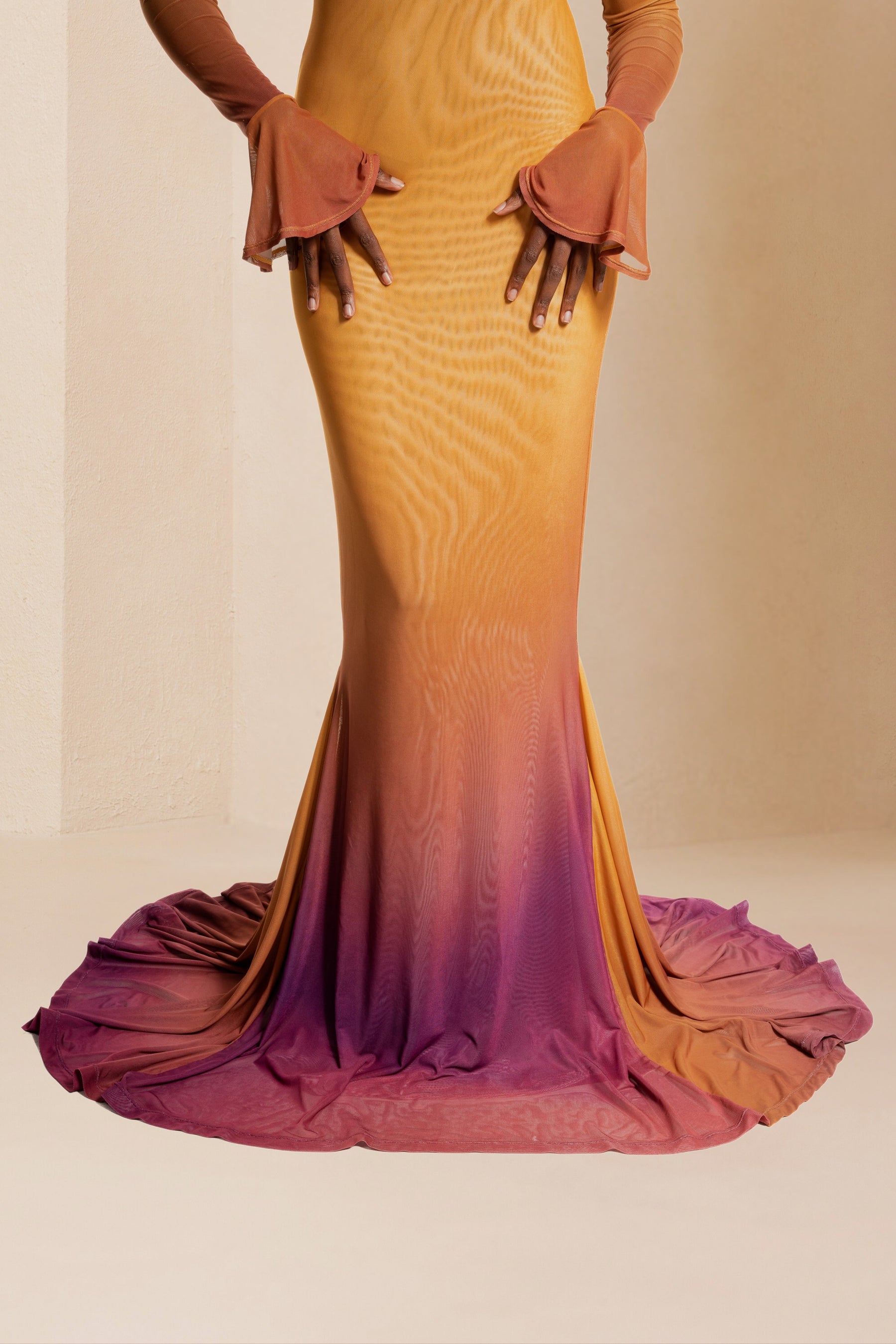 SOL MERMAID MAXI MESH DRESS