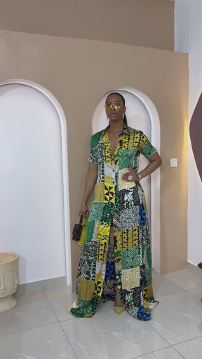 Nwada Silk Ankara Kaftan