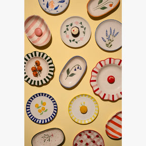 Ceramic Dessert Plates - Amour Petal , 7 Inches (Set of 2)