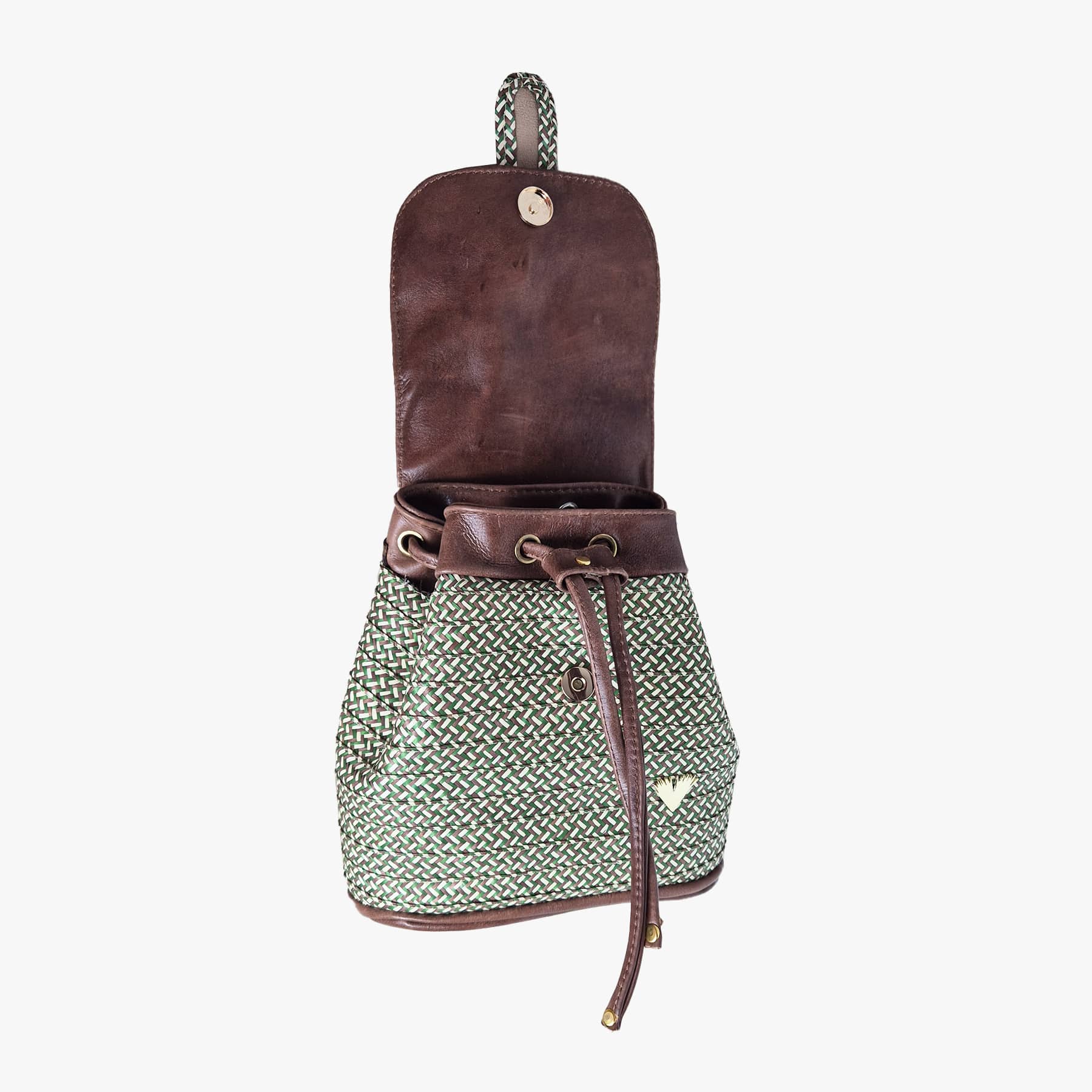 Brown Leather Iris Mini-backpack
