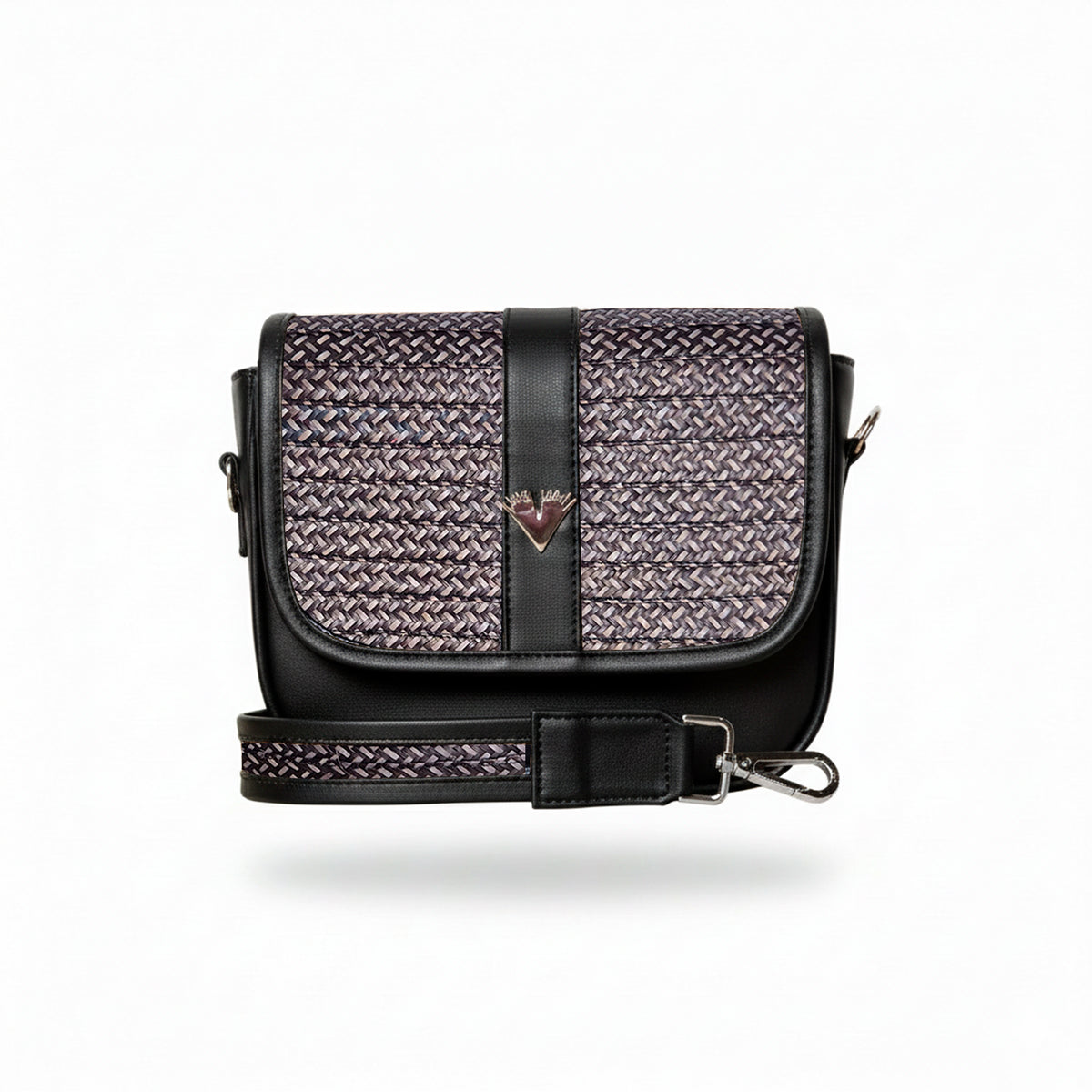 Leather Crossbody Bag Carriel Black