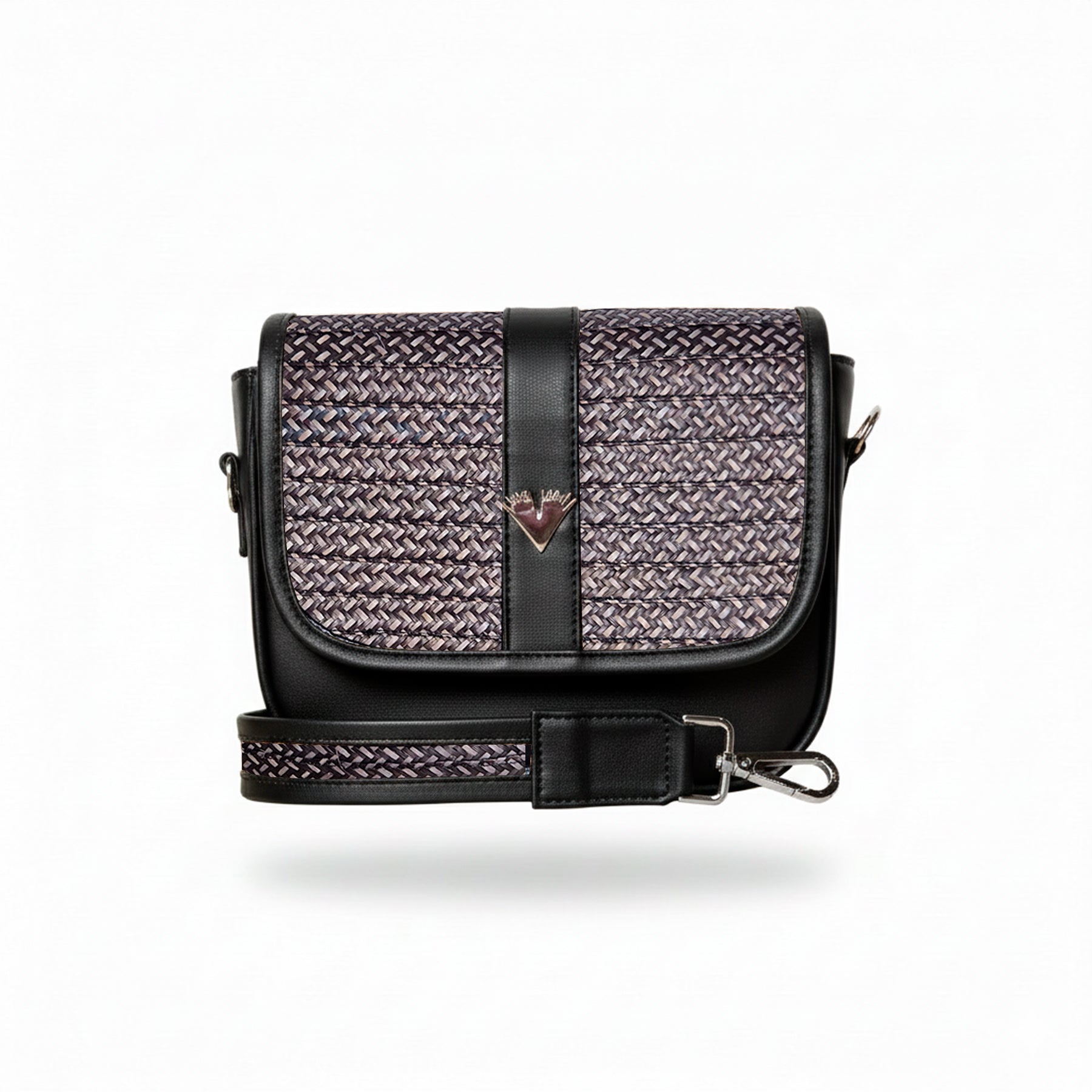 Leather Crossbody Bag Carriel Black