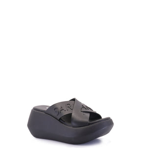 Sleek Black Platform Sandals Lolli