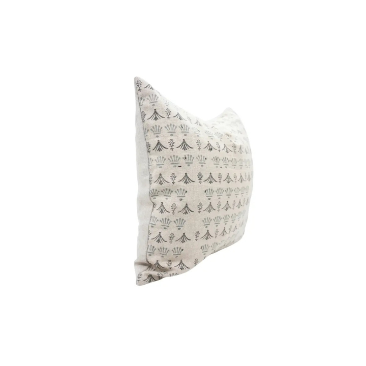 Accent Handmade Block Print Pure Linen Pillow Cover  - Hastkala