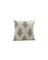 Floral Handmade Stylish Block Printed Pure Linen Cushion Cover - Swadesh