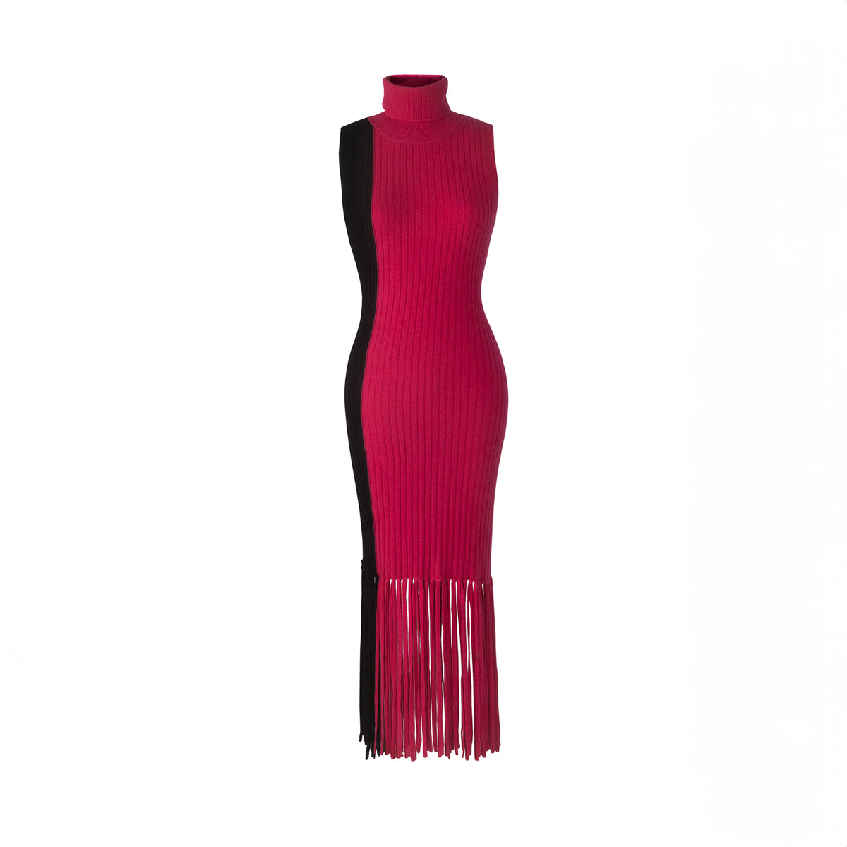 Elleann Color Block Cashmere Midi Dress