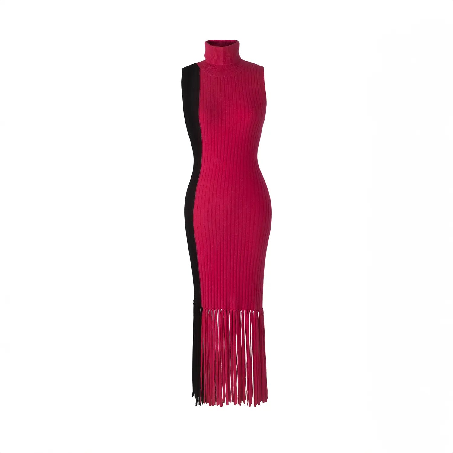Elleann Color Block Cashmere Midi Dress