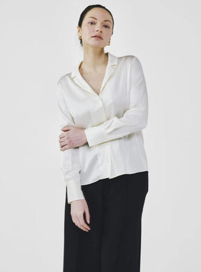 Essential Open-Collar Blouse