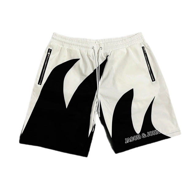 Black and White Wave Shorts