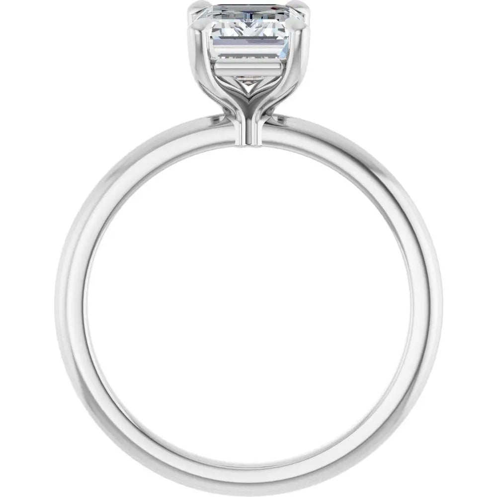 1 3/4 CT Lab-Grown Emerald Diamond Solitaire Ring in 14K Gold