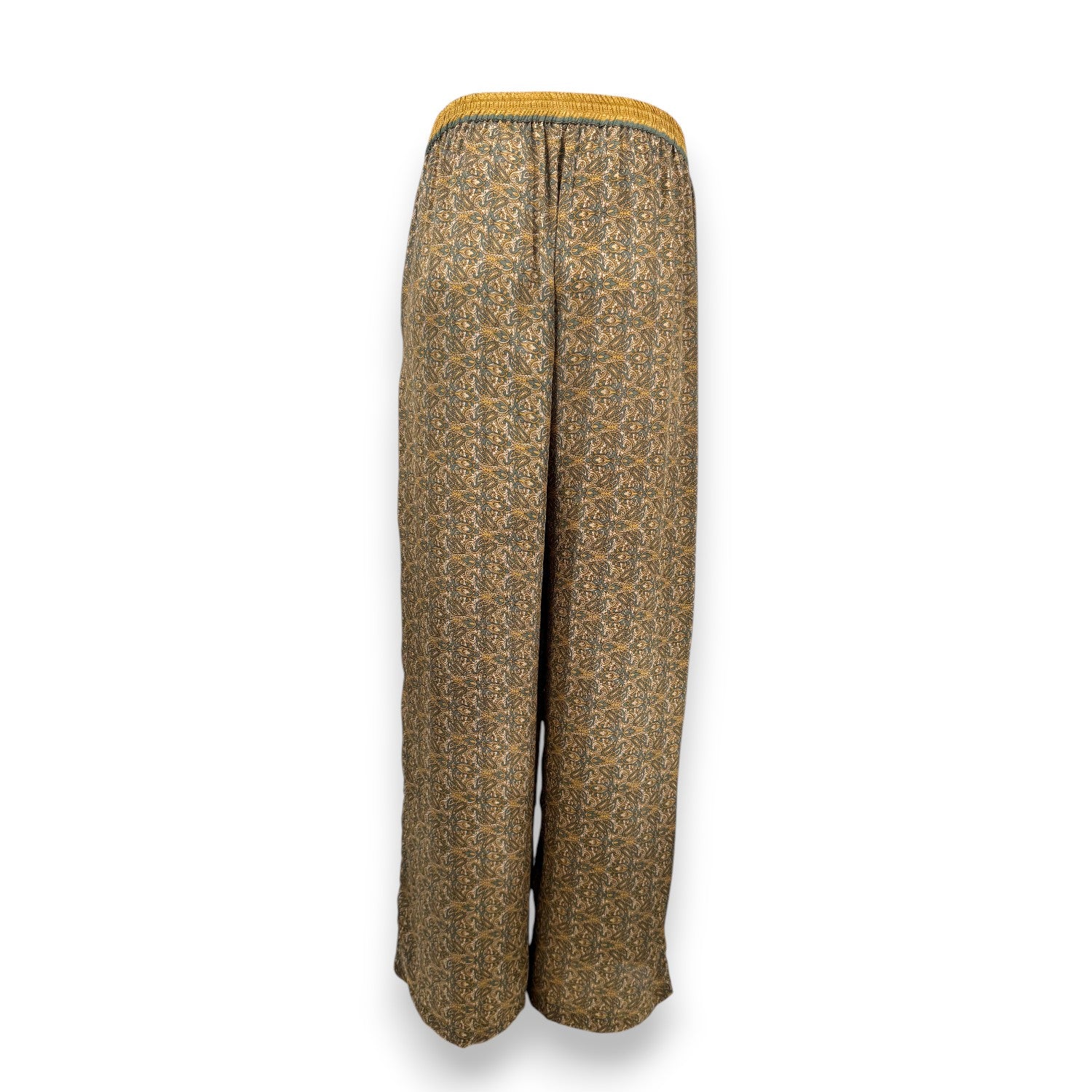 Paisley Motif Pant with Stripe - Mustard