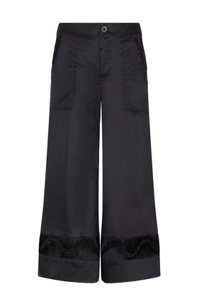 Viena Sculptural Hem Trouser | Black