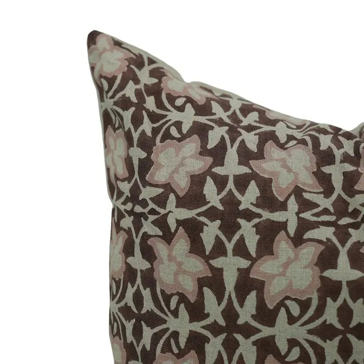 Unique Hand Block Print Home Decor Boho Pure Linen Pillow Cover- Chudamani