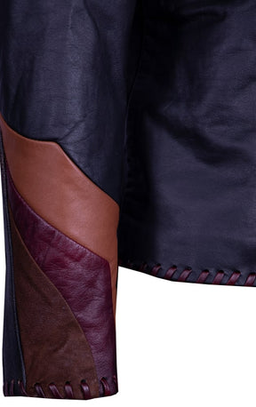 Colorful leather jacket
