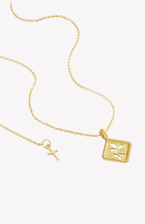 Olive Leaf Pendant Necklace