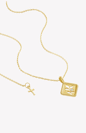 Olive Leaf Pendant Necklace