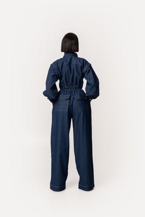 Denim Pinstripe JAKKI Jumpsuit