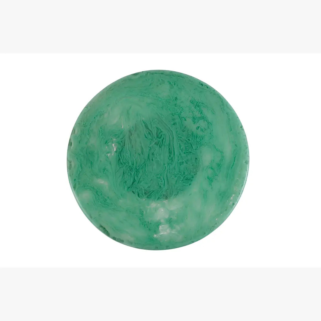 Scallop Resin Cake stand, Green- 9.5x4.5 Inches