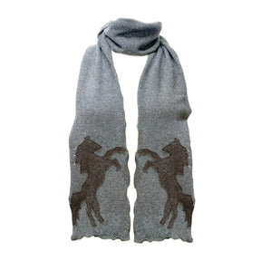 Horse Scarf-Grey