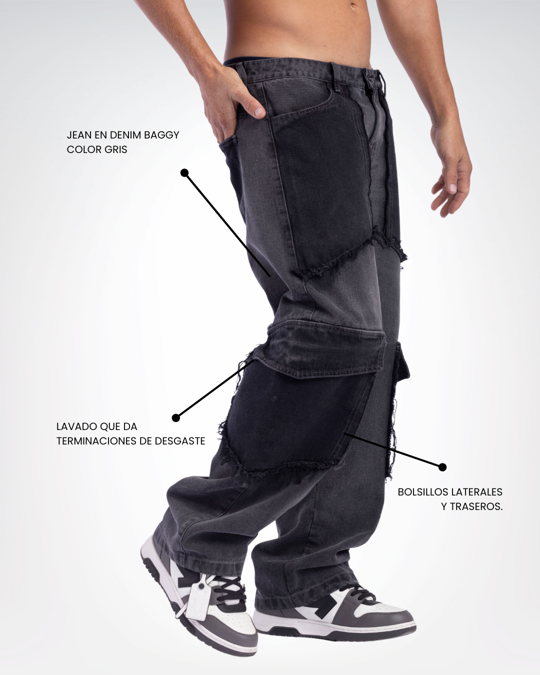 Hidden Washed Gray Jean