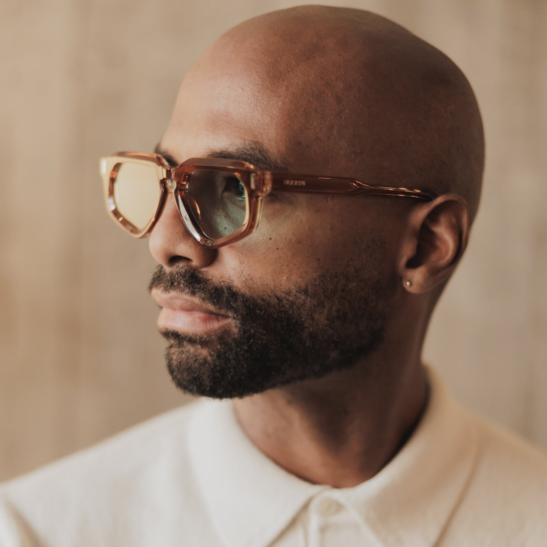 Avitio Sunglasses with Amber Frame & Aqua Lens