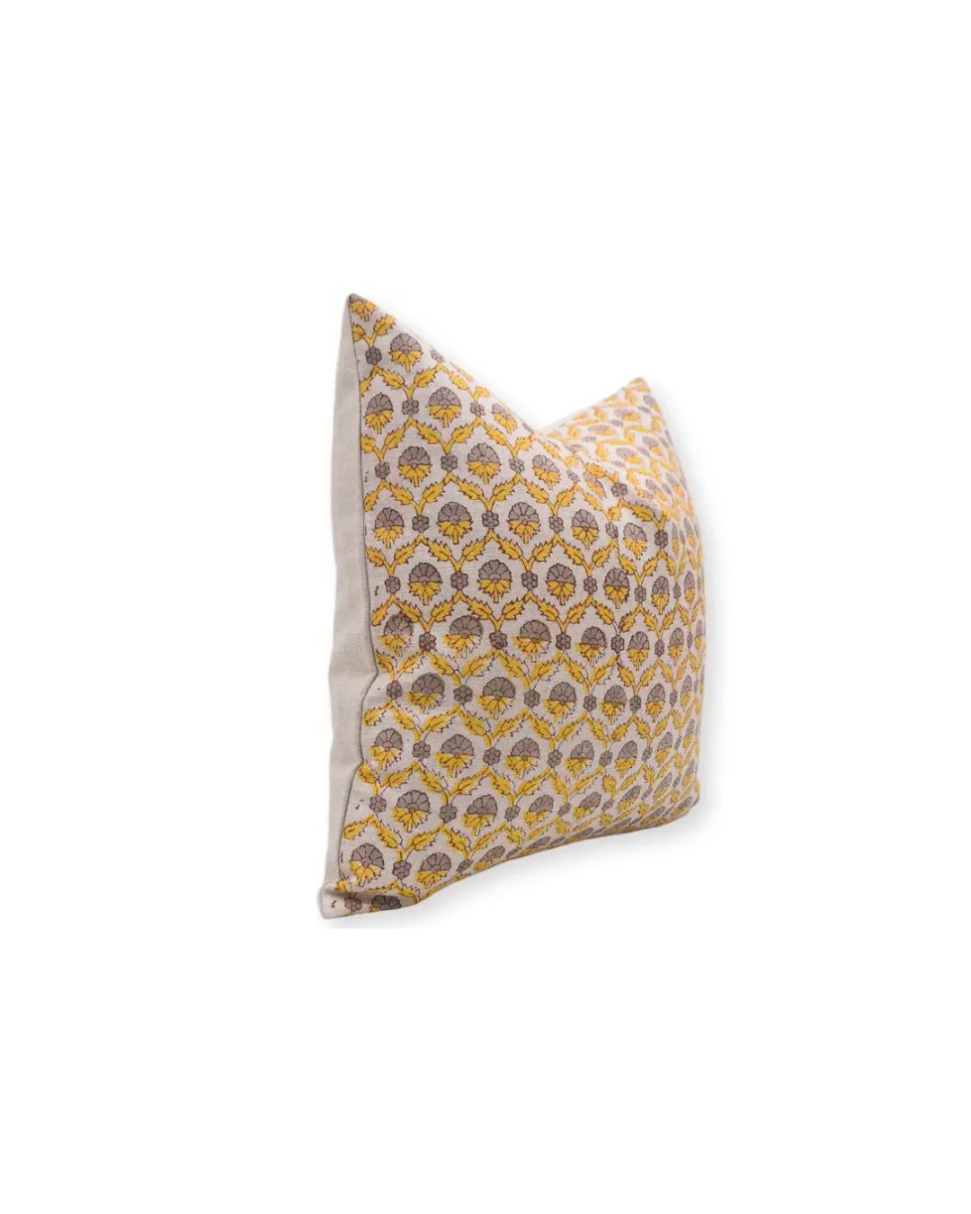 Beautiful Hand Made Block Print Pure Linen Cushion Cover - Shehnaaz