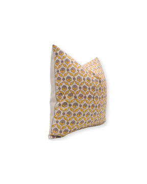 Beautiful Hand Made Block Print Pure Linen Cushion Cover - Shehnaaz
