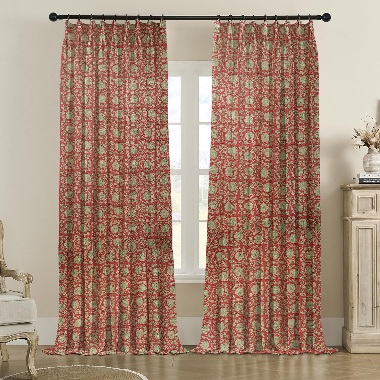 Interior Décor Thick Linen Pleated Curtain - 6 Kamal