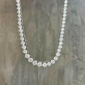 THE “LIZ” 3 PRONG GRADUATED TENNIS NECKLACE