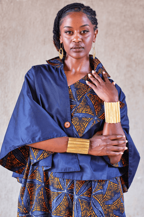 The Starburst Cape Jacket & Midi Dress Set