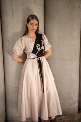 Gretel Capital Dress – Khaki