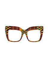 KA kente oversized cateye eyeglasses