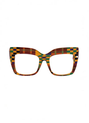 KA kente oversized cateye eyeglasses