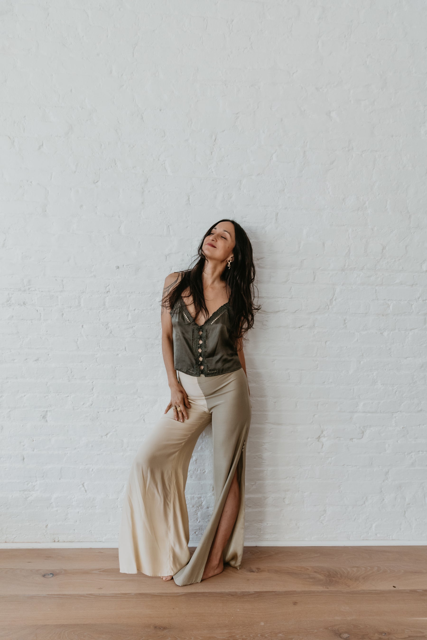 VEDA – Silk Pants – Bi color