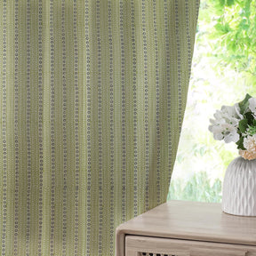 Boho Block Print Thick Linen Pleated Window - Ethic Leheriya