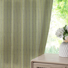 Boho Block Print Thick Linen Pleated Window - Ethic Leheriya