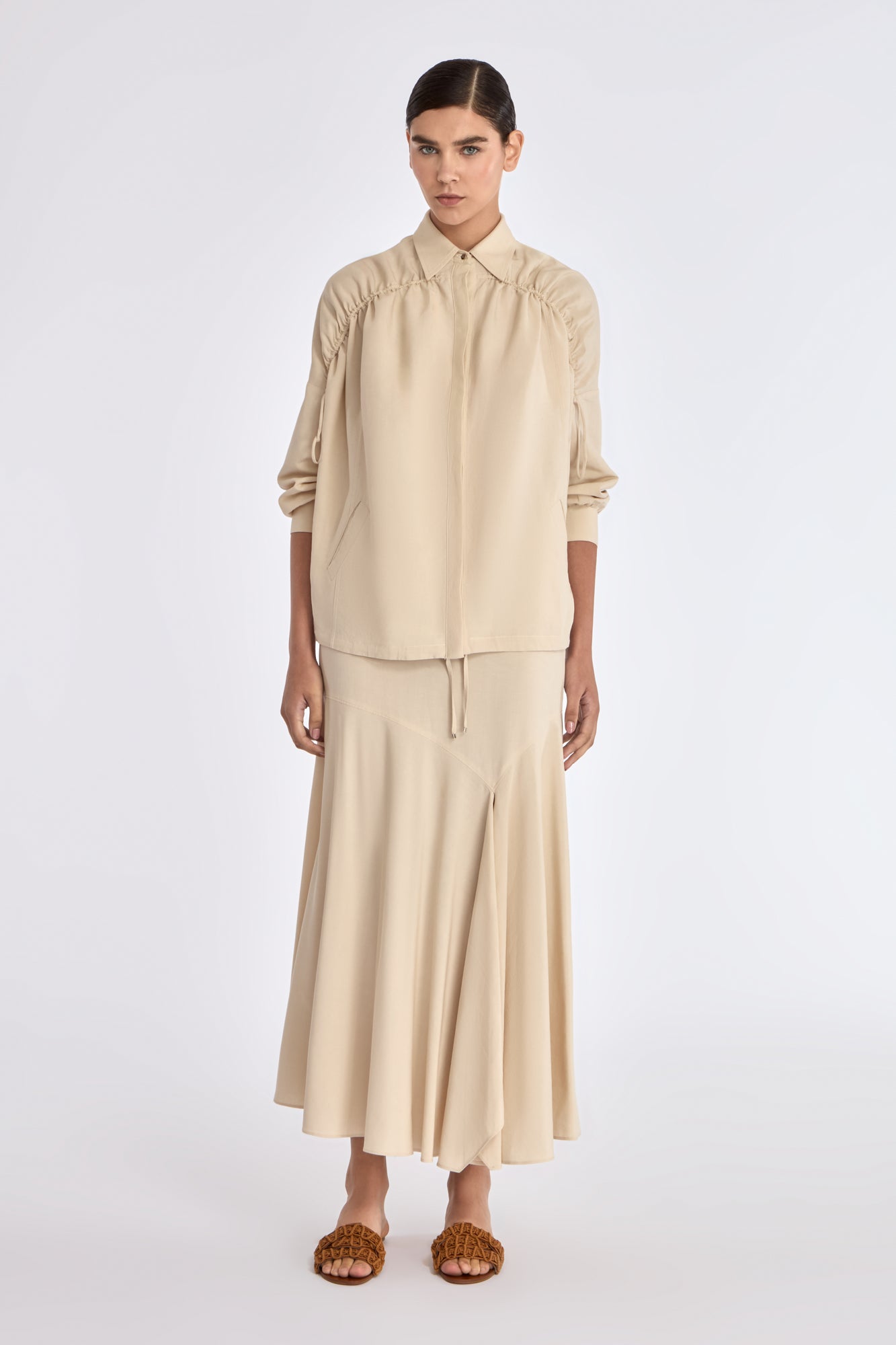 Ailani Linen Blend Jacket | Ecru