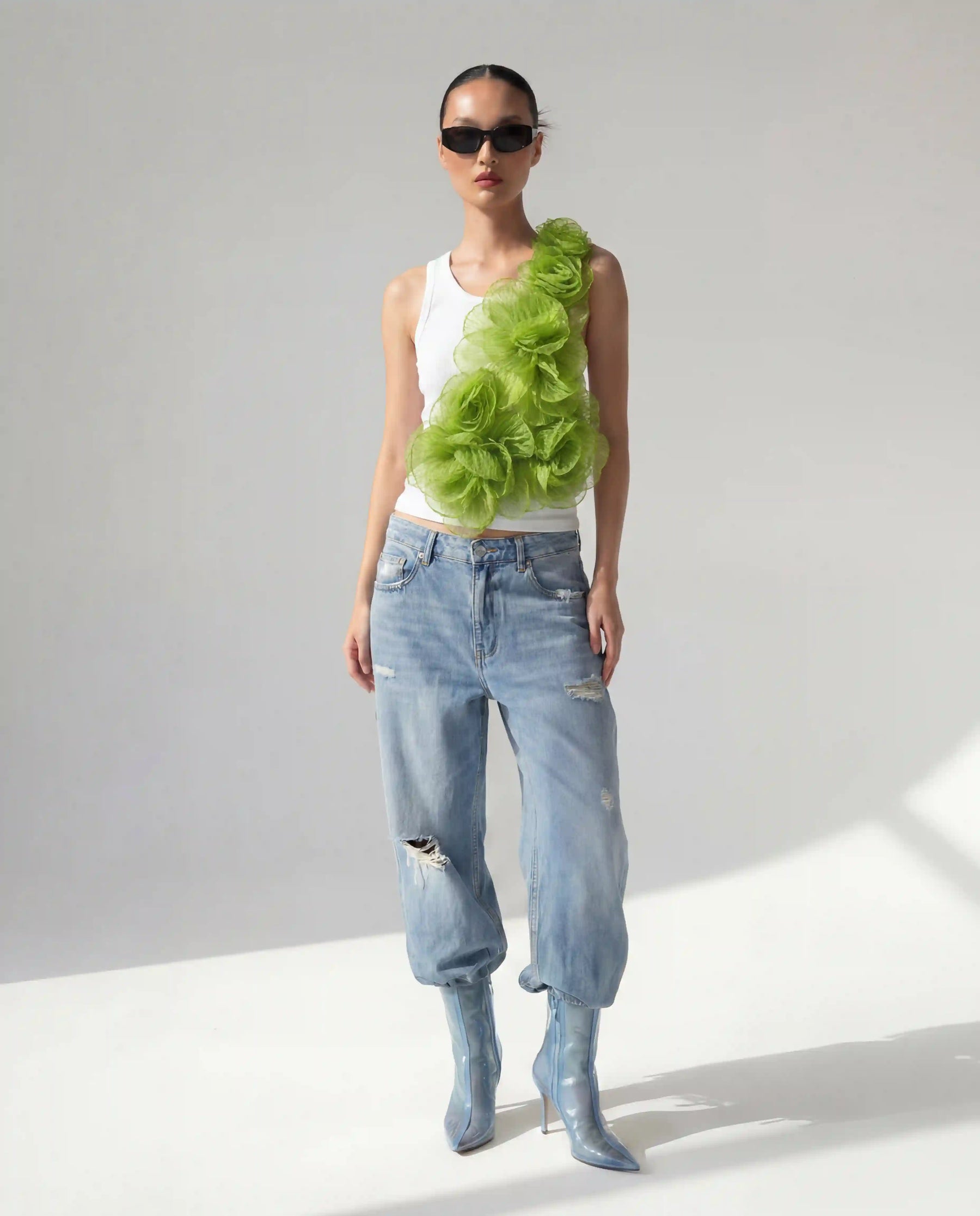 Floral Applique Tank Top