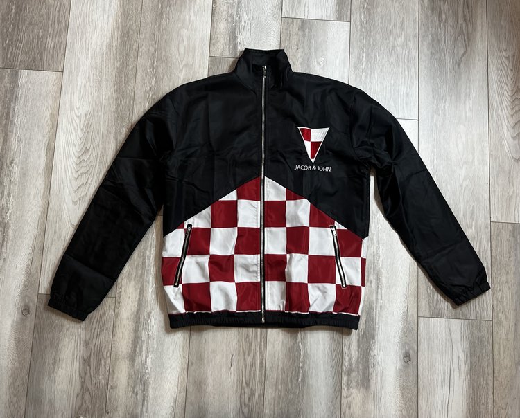 Nylon Red Checkerboard Jacket