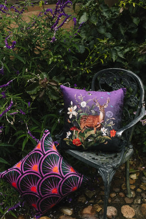 Woodland Deer Velvet Pillow