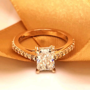 1ct Radiant Cut Diamond Ring