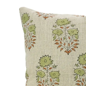 Decorative Block Print Thick Linen Table Pillow Cover- Mayra