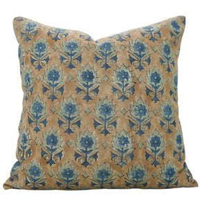 Handcrafted Unique Block Print Viscose Linen Pillow Cover- Kusum