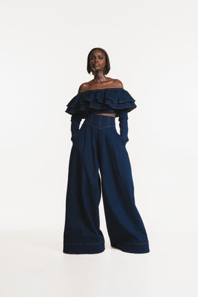 Denim KIARA Wide Leg Pants