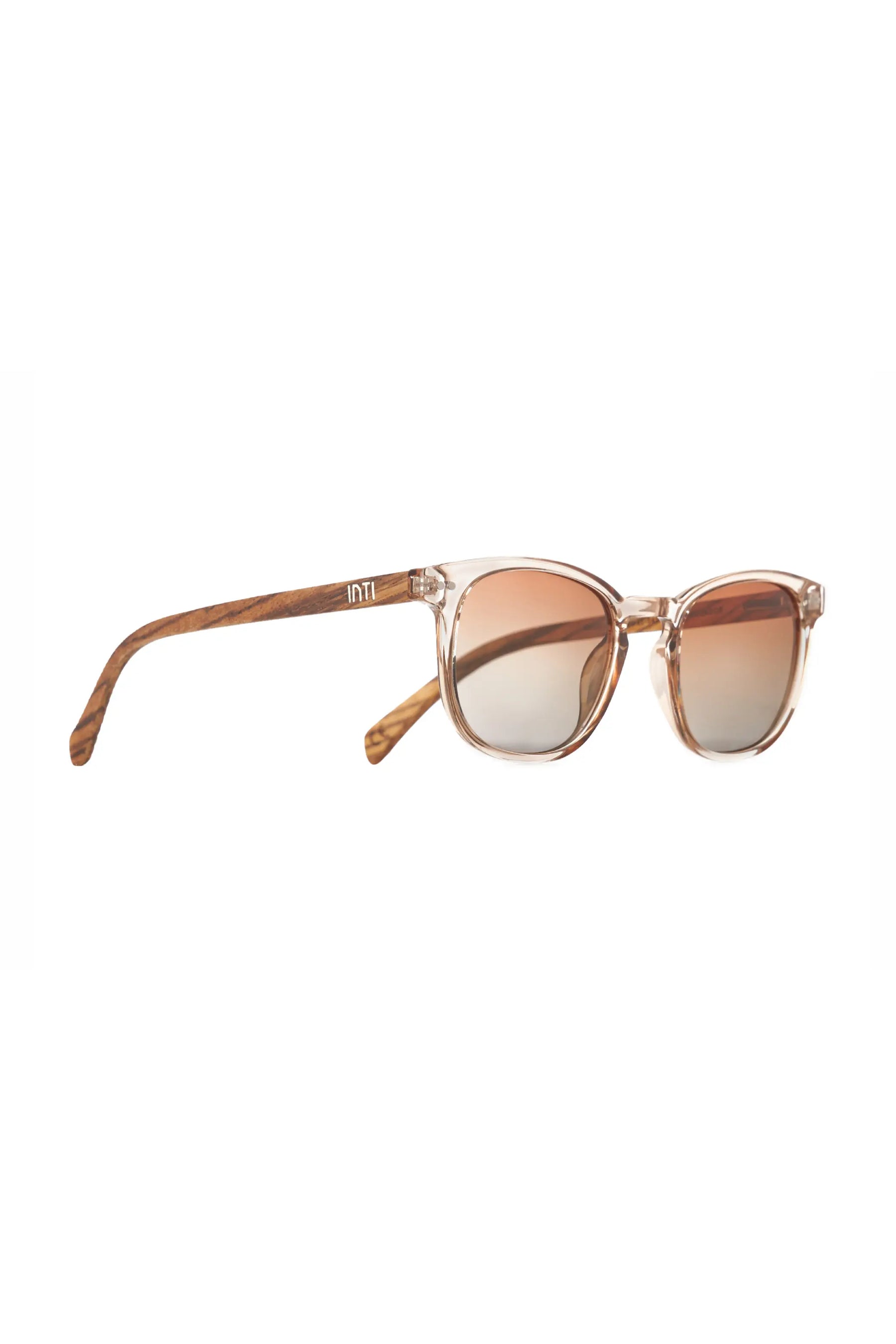 Caramel Brown Wooden Sunglasses - INTI