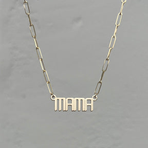 THE SIGNATURE MINI “MAMA” NAMEPLATE NECKLACE