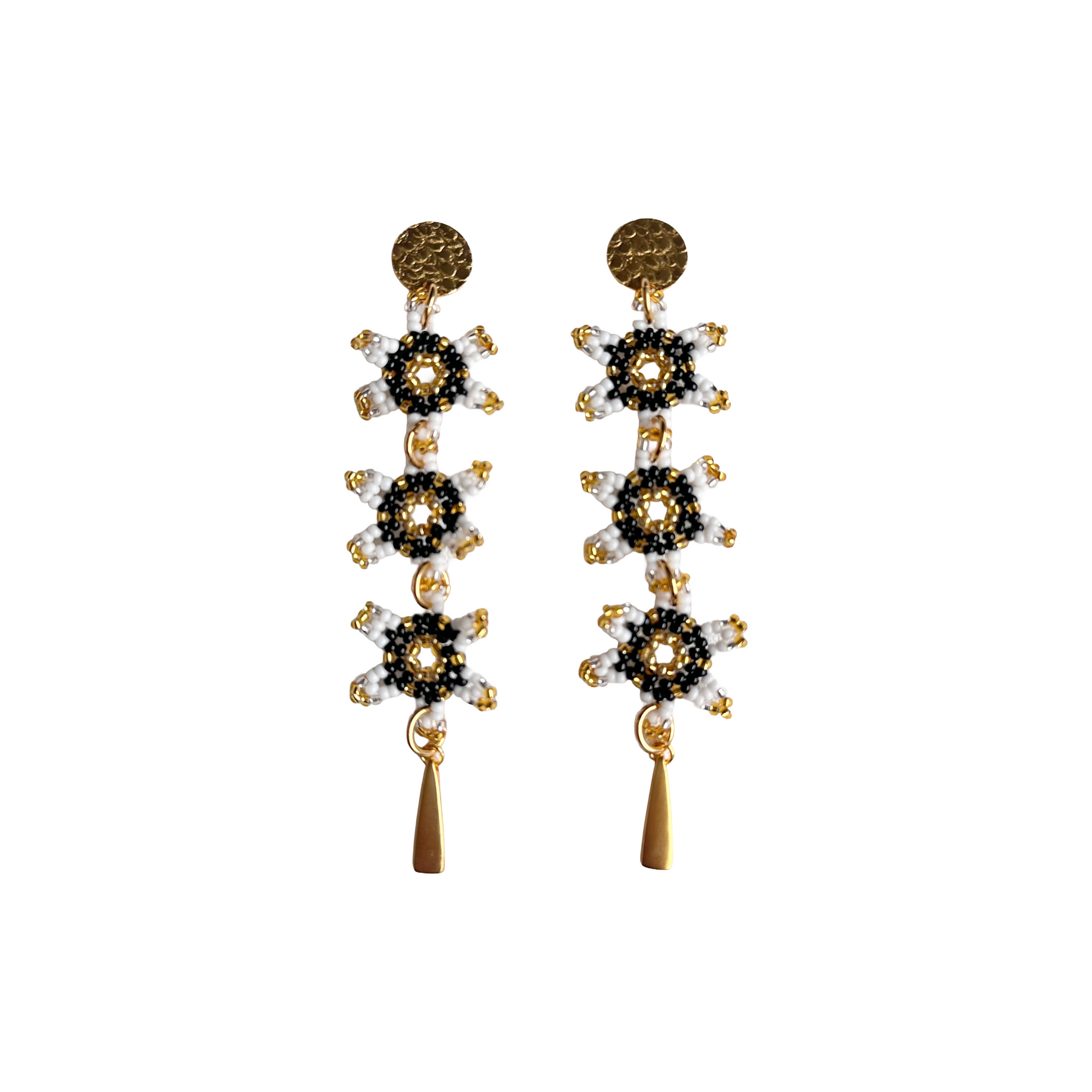 WATERFALL BLOSSOM 3 FLOWERS EARRINGS