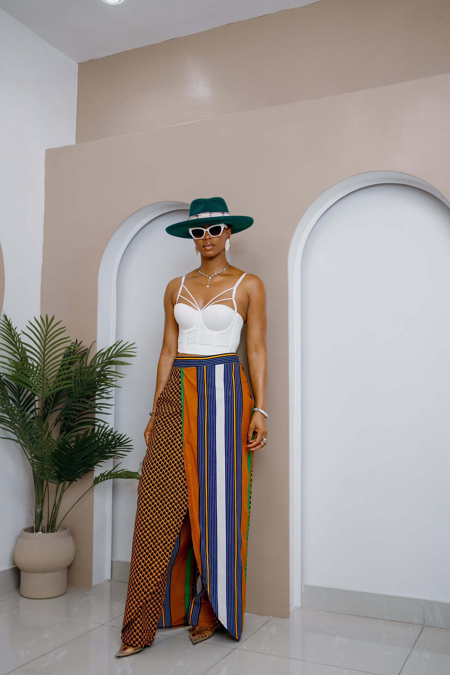 Akuluuno Patchwork Pants Skirt